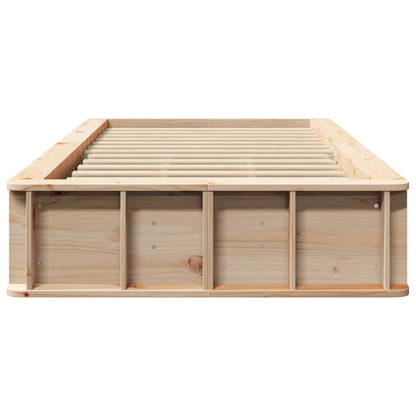 Bedframe met opslag Bruin 80 x 200 cm Massief grenenhout