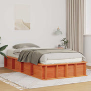 Bedframe 80x200 cm massief grenenhout wasbruin