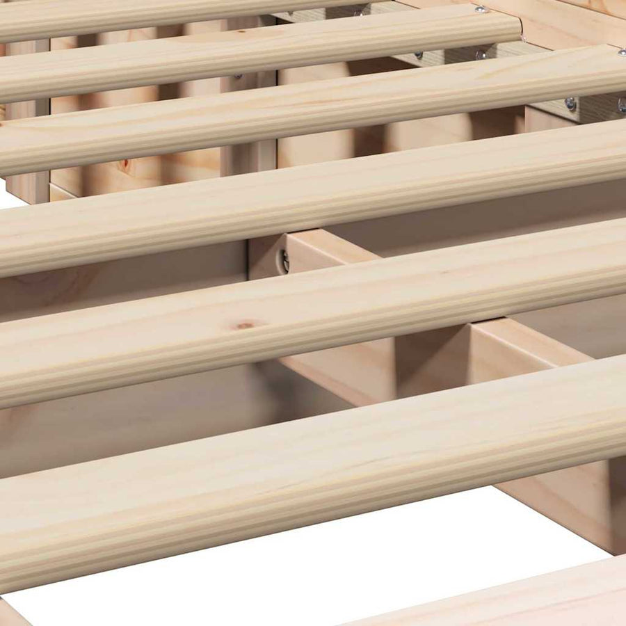 Bedframe met opslag Bruin 90 x 190 cm Hout