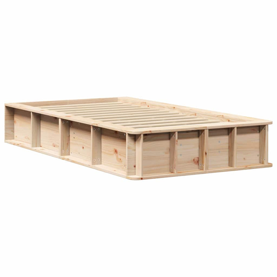 Bedframe met opslag Bruin 90 x 190 cm Hout