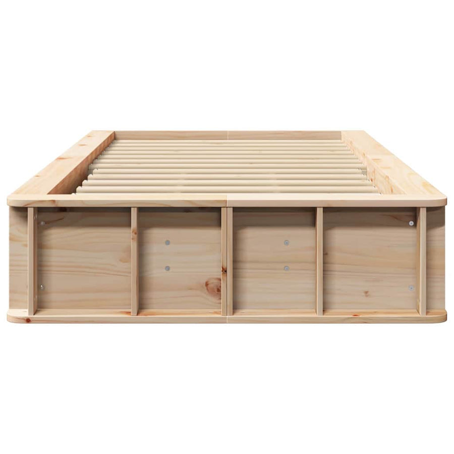 Bedframe met opslag Bruin 90 x 190 cm Hout