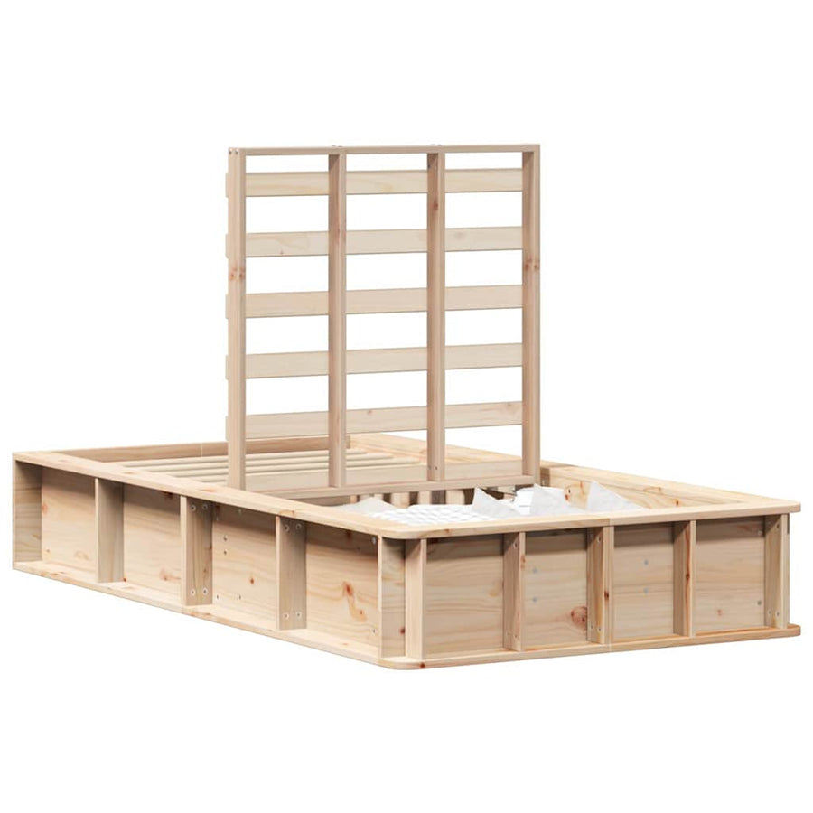 Bedframe met opslag Bruin 90 x 190 cm Hout