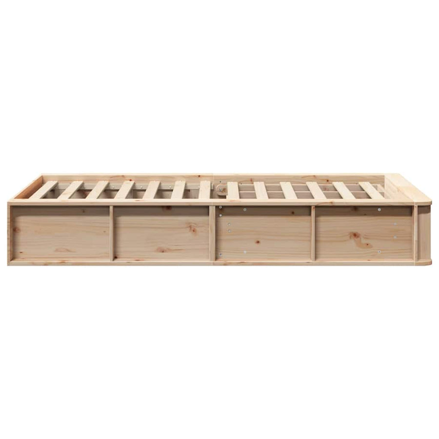 Bedframe met opslag Bruin 90 x 190 cm Hout