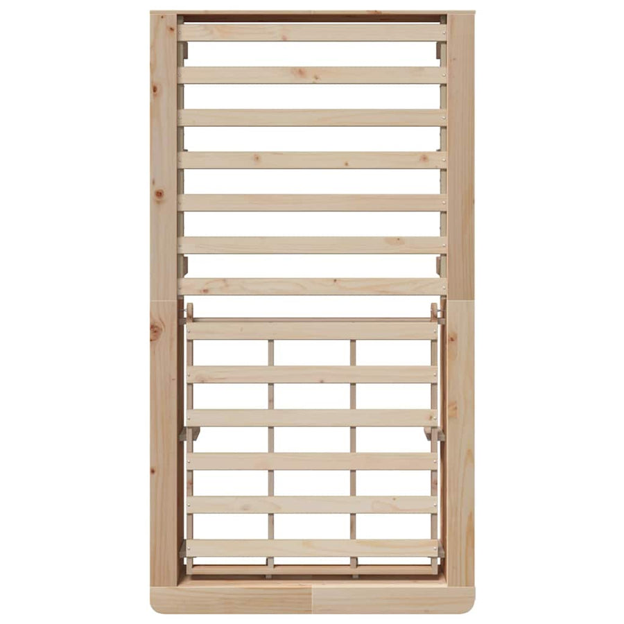 Bedframe met opslag Bruin 90 x 190 cm Hout