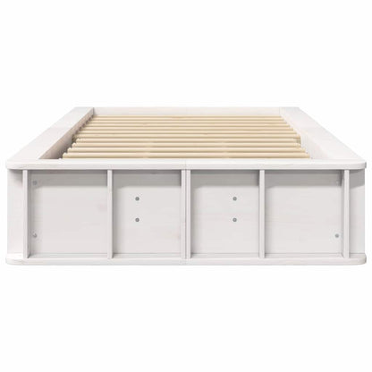 Bedframe met opslag Wit 90 x 190 cm Hout