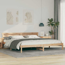 Bedframe Bruin 200 x 200 cm Massief grenenhout