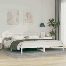 Bedframe Wit 200 cm x 200 cm Metaal en Hout