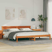 Bedframe 200x200 cm massief grenenhout bruin