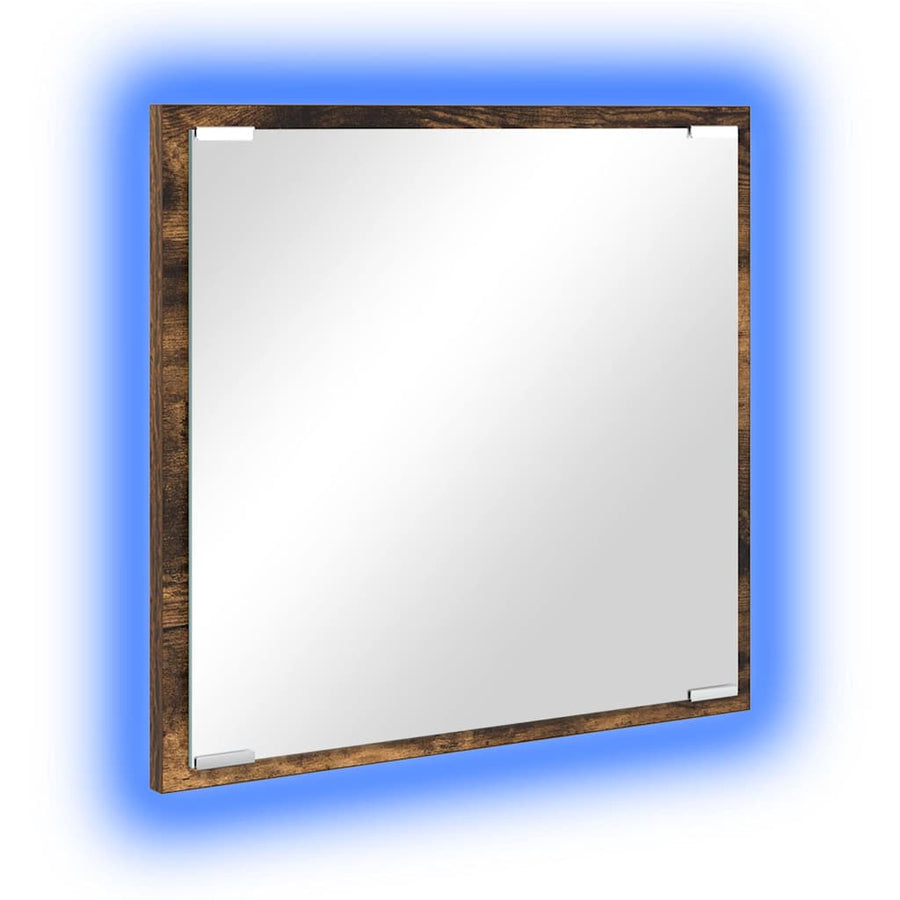 LED Badkamer Spiegel met spiegel Gerookt eiken 40 x 37 x 8.5 cm