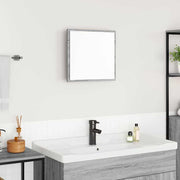 Badkamerspiegel LED 40x37x8.5 cm bewerkt hout grijs sonoma
