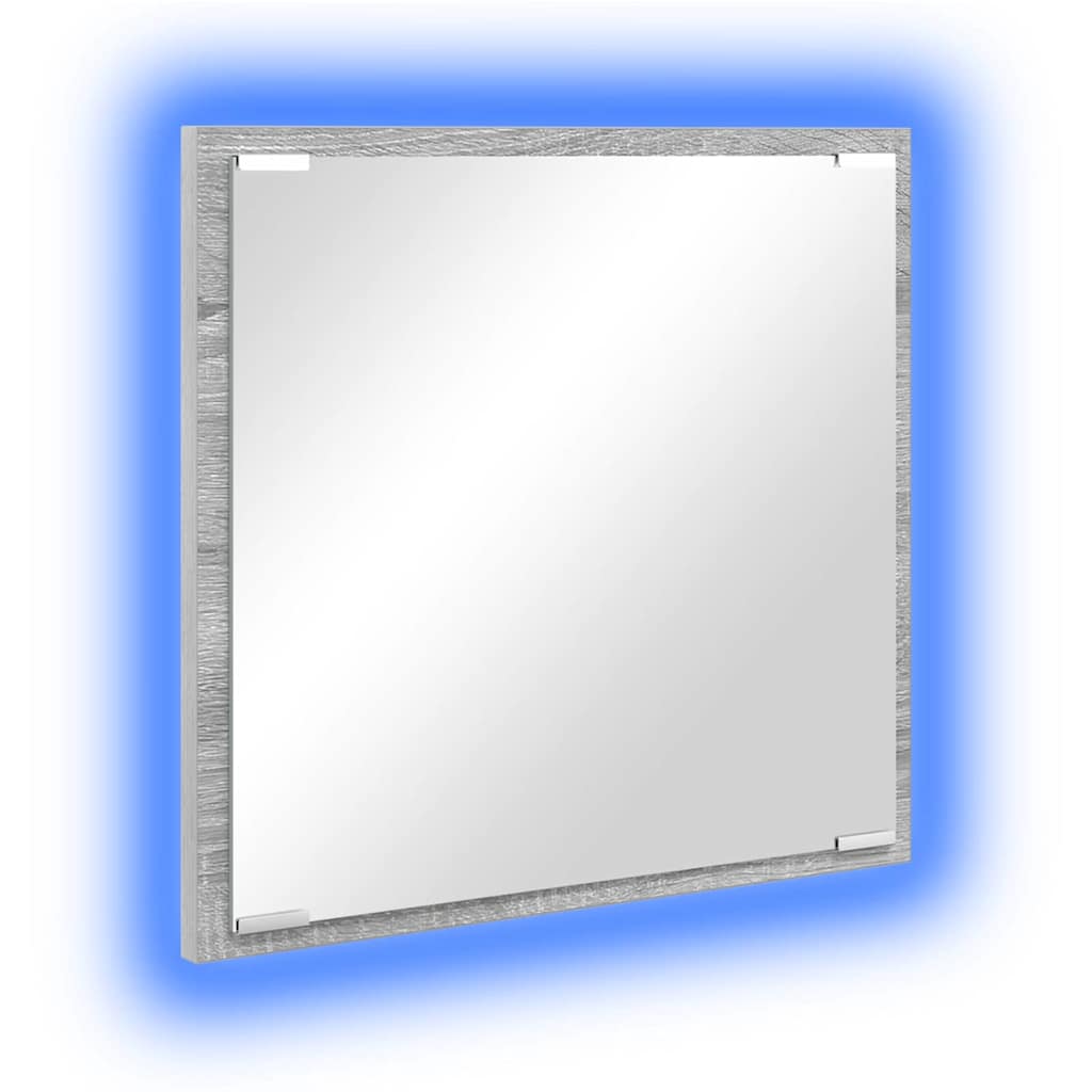 LED Badkamer Spiegel Grijs Sonoma 40 x 37 x 8.5 cm Bewerkt hout