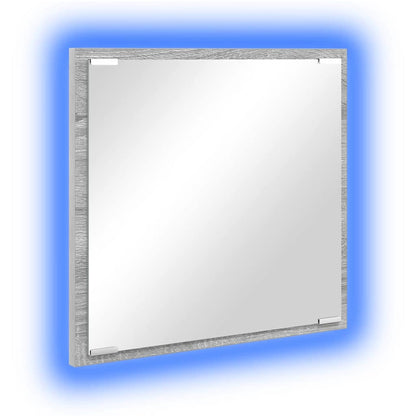 LED Badkamer Spiegel Grijs Sonoma 40 x 37 x 8.5 cm Bewerkt hout