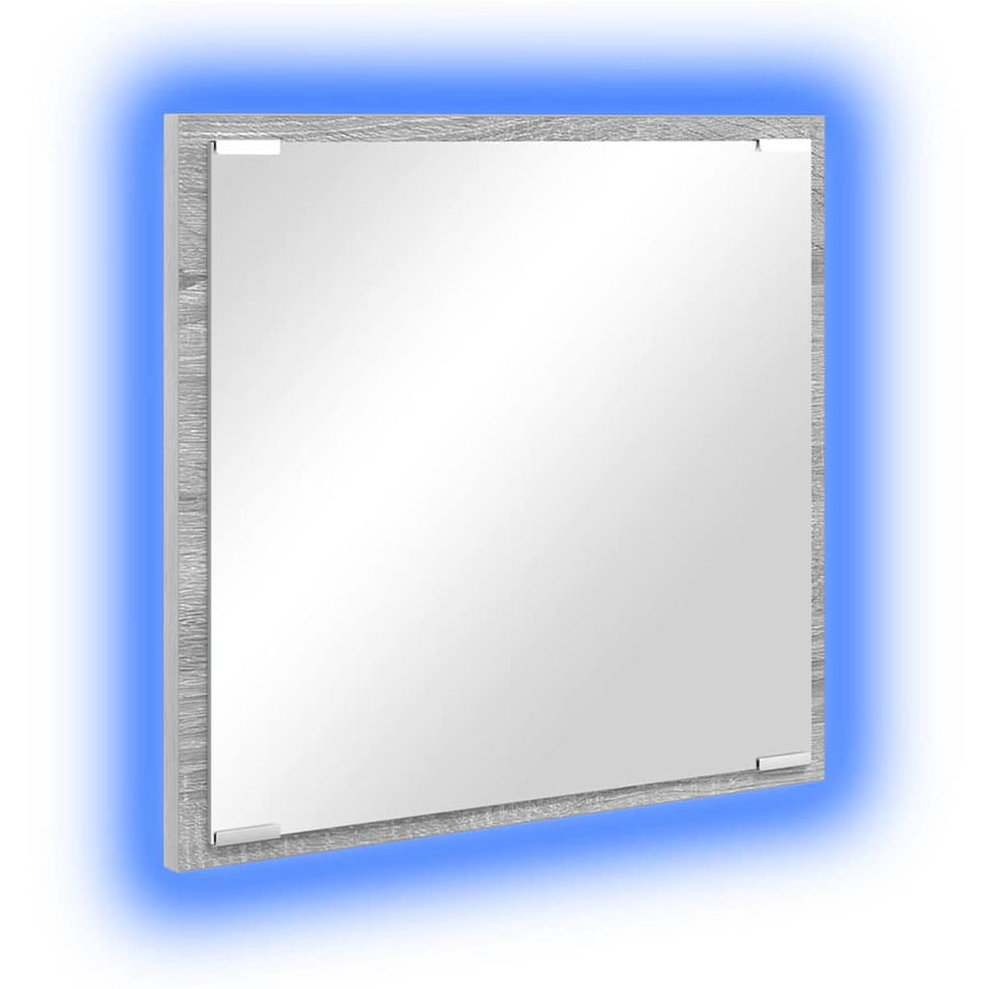 LED Badkamer Spiegel Grijs Sonoma 40 x 37 x 8.5 cm Bewerkt hout