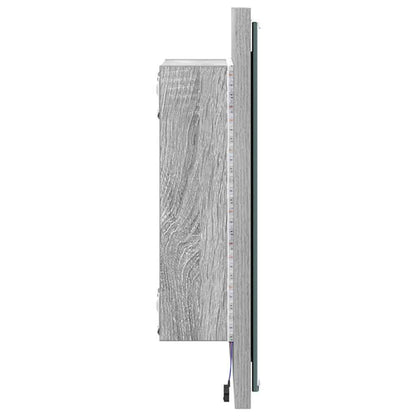 LED Badkamer Spiegel Grijs Sonoma 40 x 37 x 8.5 cm Bewerkt hout