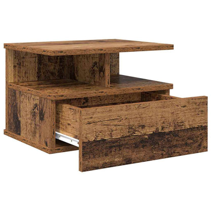 Vliegend Nachtkastje Oudhout 40 x 31 x 28 cm Bewerkt hout
