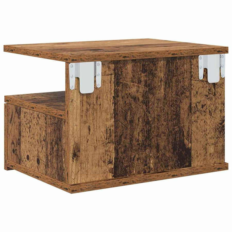 Vliegend Nachtkastje Oudhout 40 x 31 x 28 cm Bewerkt hout