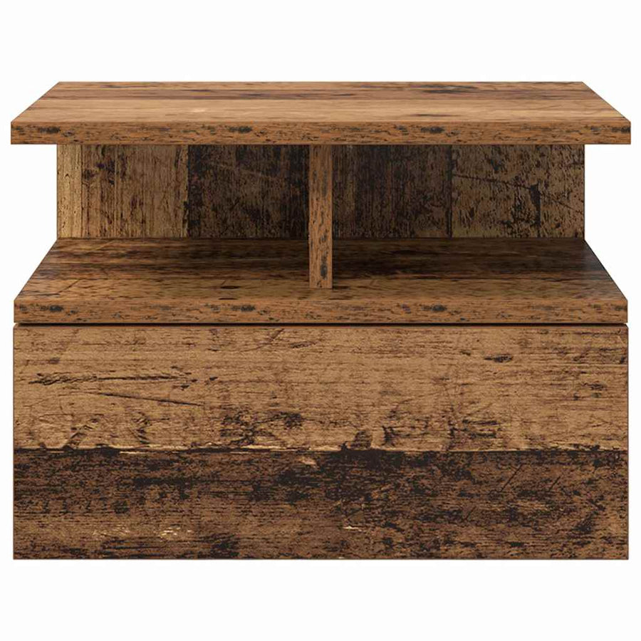 Vliegend Nachtkastje Oudhout 40 x 31 x 28 cm Bewerkt hout