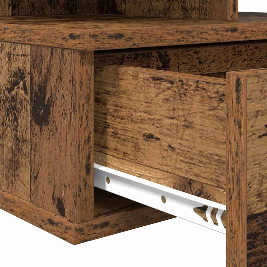 Vliegend Nachtkastje 2 pcs Oudhout 40 x 31 x 28 cm Bewerkt hout