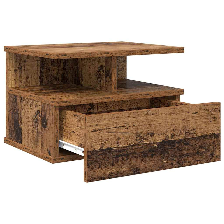 Vliegend Nachtkastje 2 pcs Oudhout 40 x 31 x 28 cm Bewerkt hout