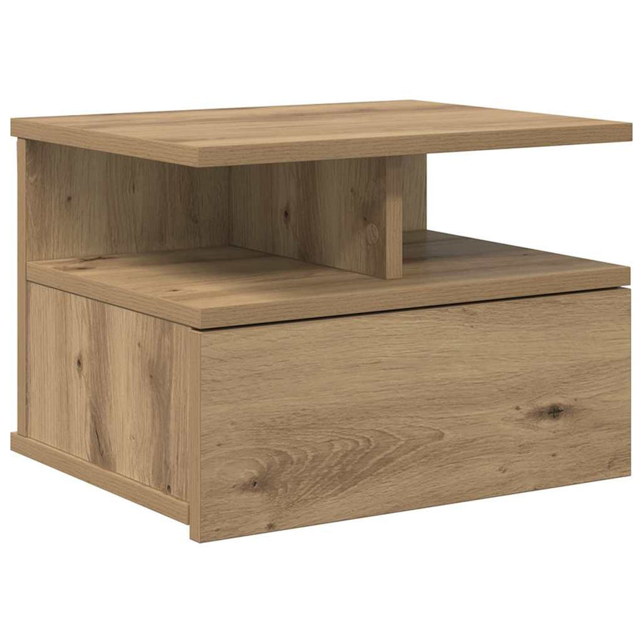Vliegend Nachtkastje Artisan Eiken 40 x 31 x 27 cm Bewerkt hout