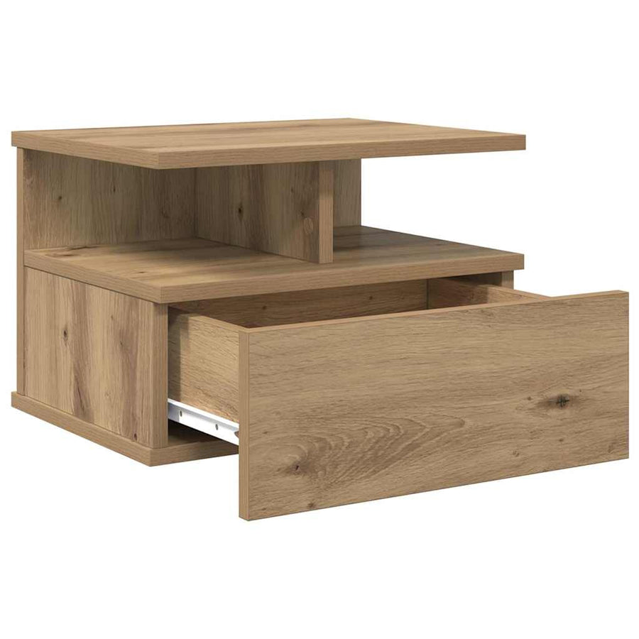 Vliegend Nachtkastje Artisan Eiken 40 x 31 x 27 cm Bewerkt hout