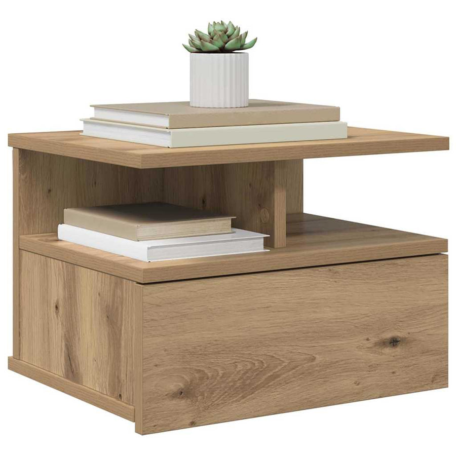 Vliegend Nachtkastje Artisan Eiken 40 x 31 x 27 cm Bewerkt hout