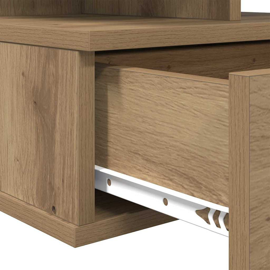 Vliegend Nachtkastje 2 pcs Artisan Eiken 40 x 31 x 27 cm