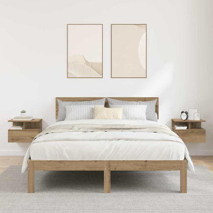 Vliegend Nachtkastje 2 pcs Artisan Eiken 40 x 31 x 27 cm
