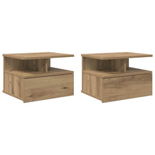 Vliegend Nachtkastje 2 pcs Artisan Eiken 40 x 31 x 27 cm