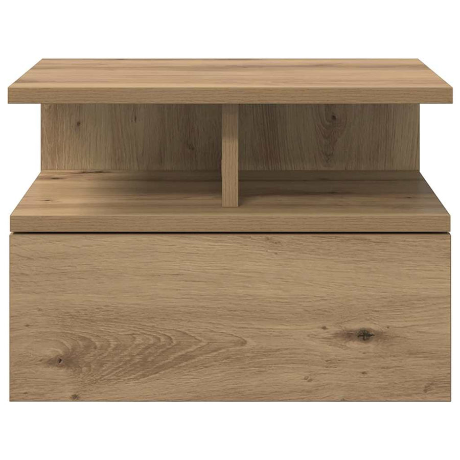 Vliegend Nachtkastje 2 pcs Artisan Eiken 40 x 31 x 27 cm