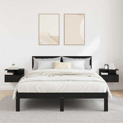 Nachtkastje zwevend zwart eiken 40x31x28 cm set 2 stuks
