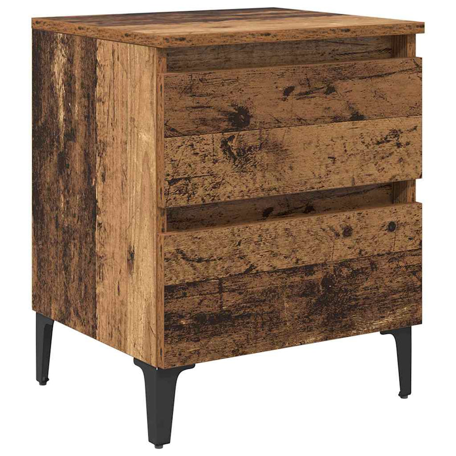 Nachtkastje Oud hout 40 x 35 x 50 cm Bewerkt hout