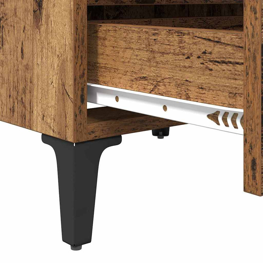 Nachtkastje 2 pcs Oud hout 40 x 35 x 50 cm Bewerkt hout