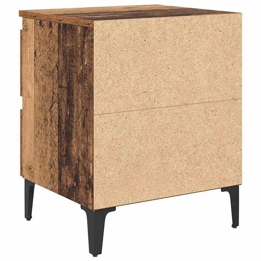 Nachtkastje 2 pcs Oud hout 40 x 35 x 50 cm Bewerkt hout
