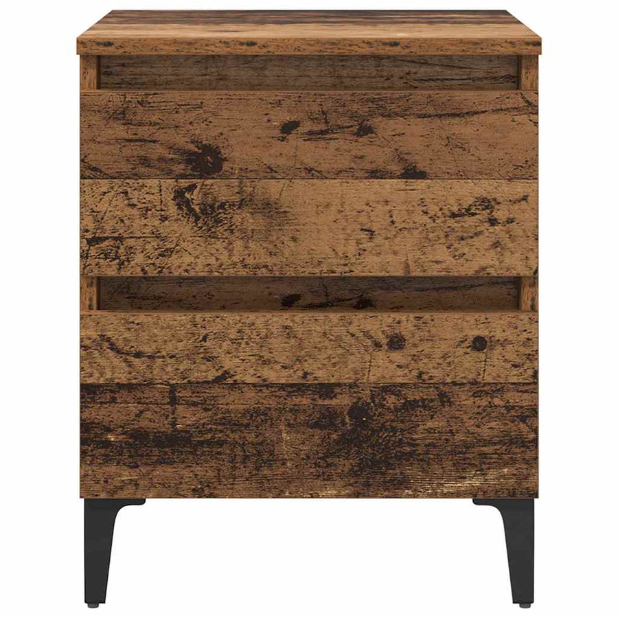 Nachtkastje 2 pcs Oud hout 40 x 35 x 50 cm Bewerkt hout