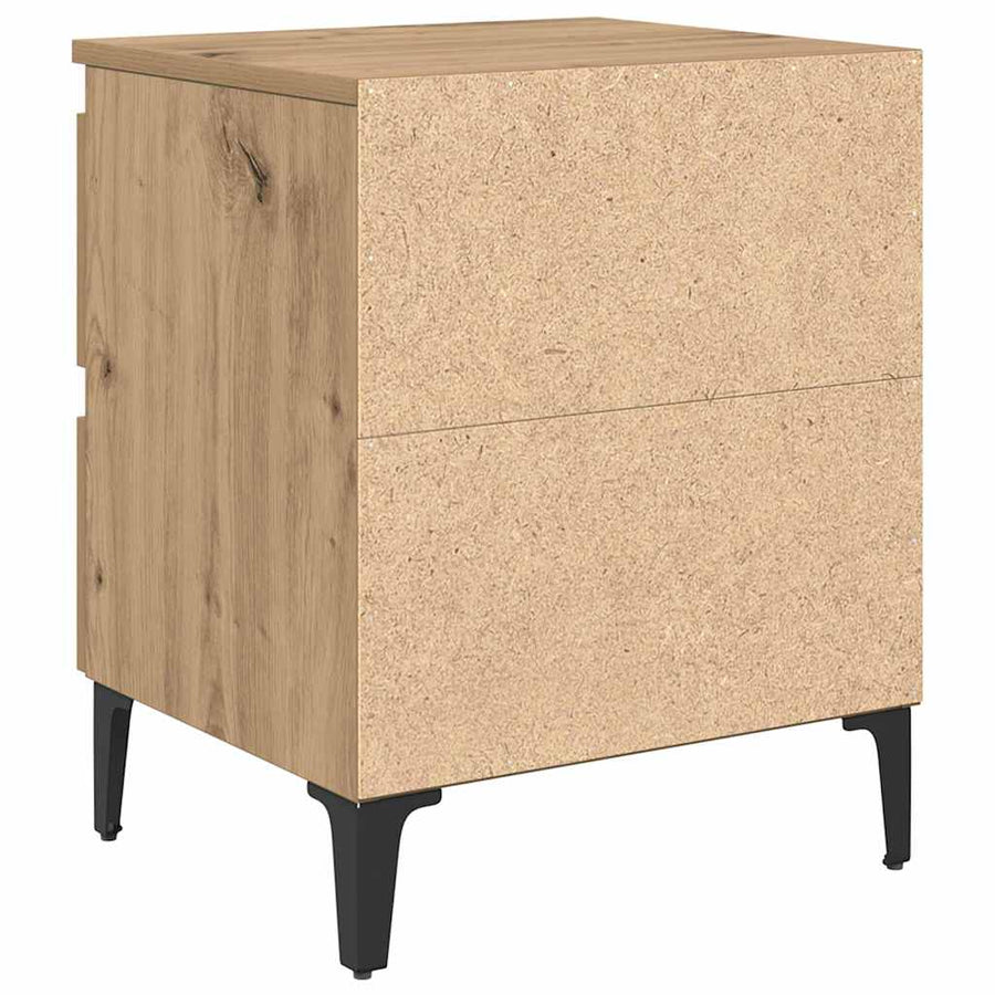 Nachtkastje 2 pcs artisanaal eikenkleurig 40 x 35 x 50 cm