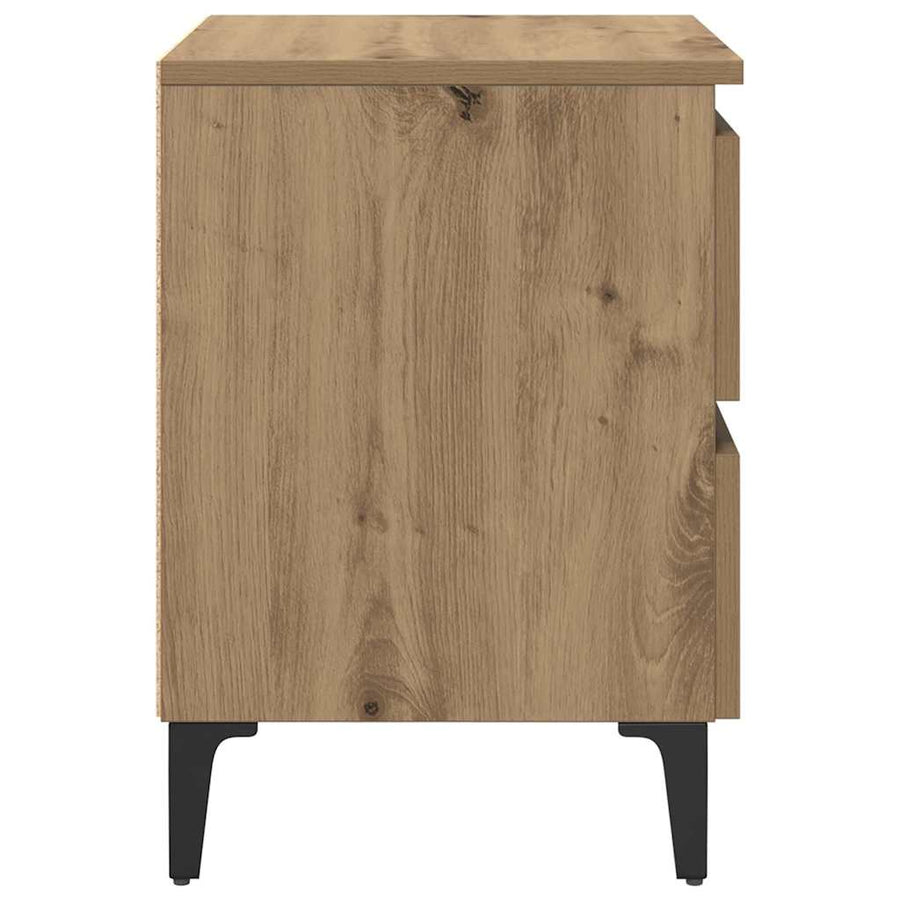 Nachtkastje 2 pcs artisanaal eikenkleurig 40 x 35 x 50 cm