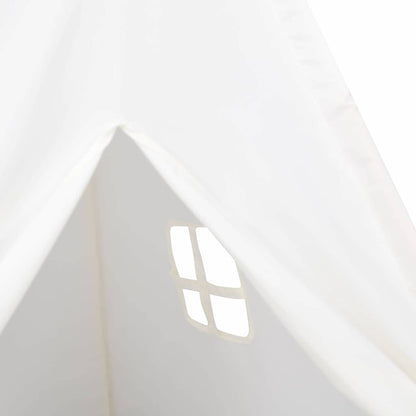 Teepee Tent Wit 120 X 120 X 150 Cm Stof En Plastic Multikleur