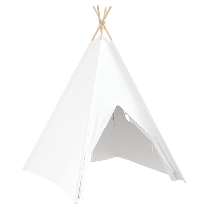 Teepee Tent Wit 120 X 120 X 150 Cm Stof En Plastic Multikleur