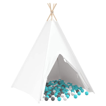 Teepee Tent Wit 120 x 120 x 150 cm Stof en Plastic