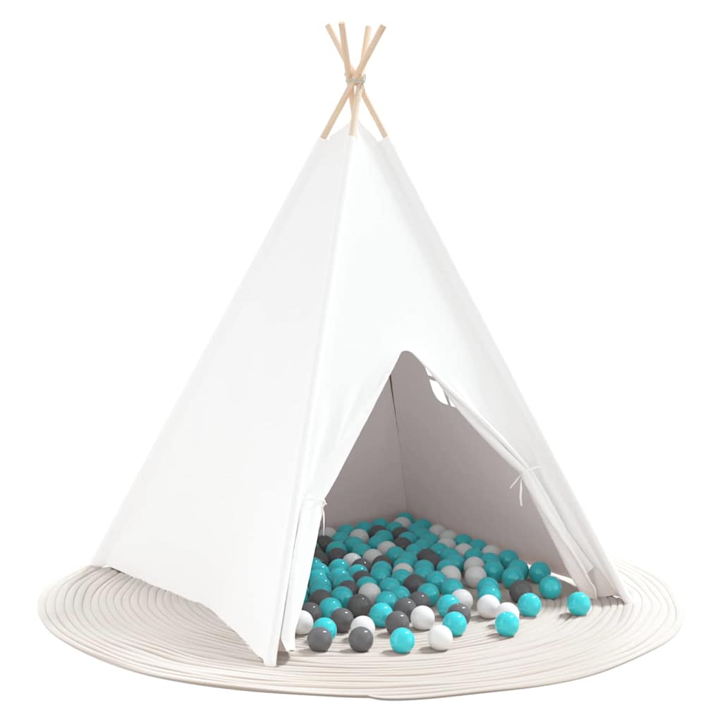 Teepee Tent Wit 120 x 120 x 150 cm Stof en Plastic