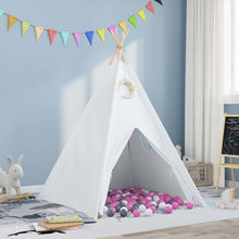 Teepee Tent Wit 120 X 120 X 150 Cm Stof En Plastic Wit/grijs/roze