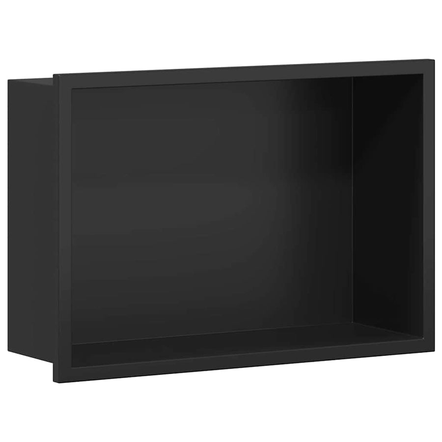 Douche Niche Zwart 30 x 20 x 9.5 cm Roestvrij staal