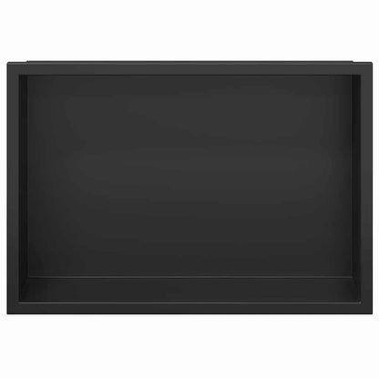 Douche Niche Zwart 30 x 20 x 9.5 cm Roestvrij staal