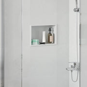 Douche nicha 30x20x9.5 cm wit roestvrij staal