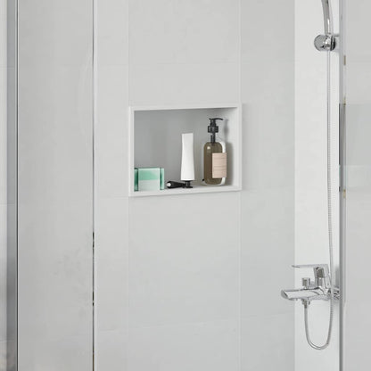 Douche Niche Wit 30 x 20 x 9.5 cm Roestvrij staal