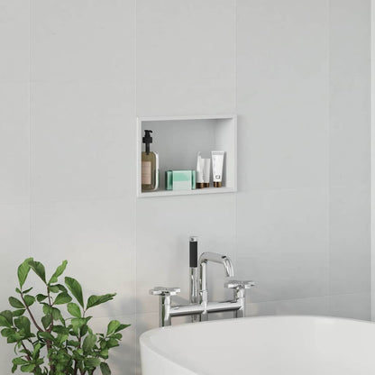 Douche Niche Wit 30 x 20 x 9.5 cm Roestvrij staal