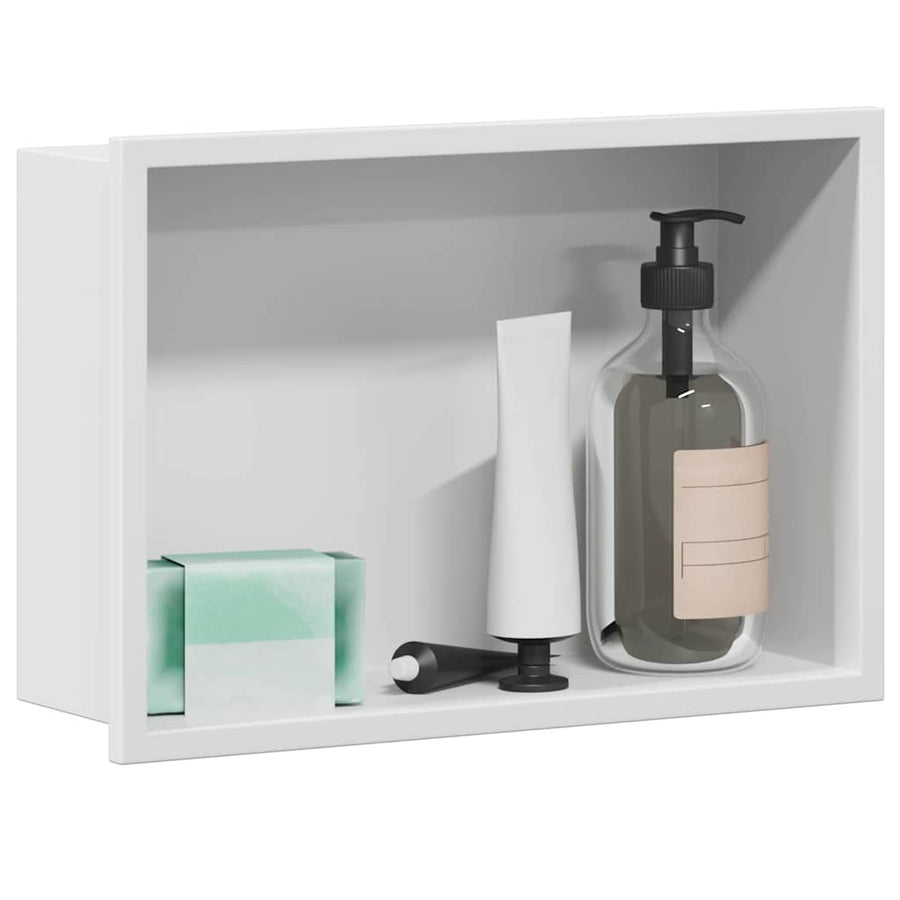 Douche Niche Wit 30 x 20 x 9.5 cm Roestvrij staal