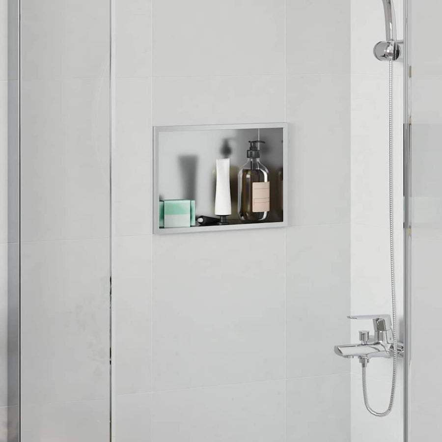 Douche Niche zilver 30 x 20 x 9,5 cm Roestvrij staal