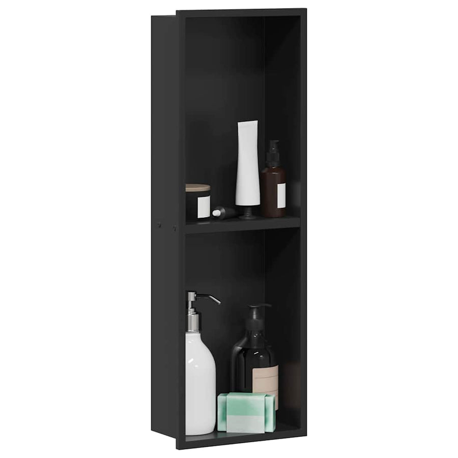 Douche Niche Zwart 60 x 20 x 9.5 cm Roestvrij staal